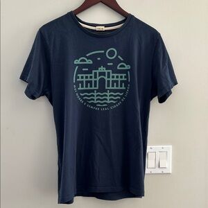Lisbon, Portugal Navy Blue Graphic T-Shirt